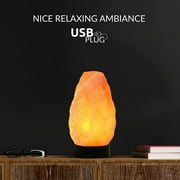 Himalayan Glow Color Changing Salt Lamp with Plastic Base and LED Night Light, 4-6 lbs