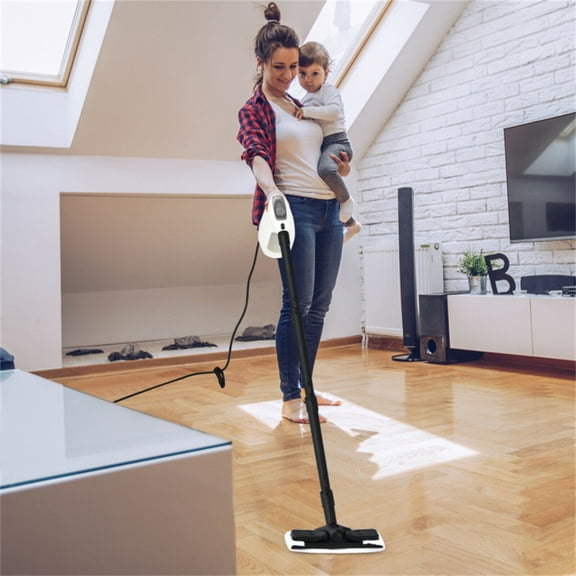 17-in-1 Handheld Steam Cleaner, 257°F High-Temperature Steam with1400W High Power, 17 Pieces of Accessories, 12 OZ Capacity, Detachable Steam Mops for Cleaning, White