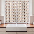 thumbnail image 2 of Ambesonne Music Kitchen Curtains, Instruments Pattern Jazz Vibe, 55"x39", Pale Cinnamon Cocoa, 2 of 3