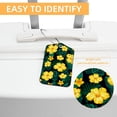 thumbnail image 3 of Square PU Leather Luggage Tags, 2 Pack, with Privacy Cover and Stainless Steel Ring - Suitable for Travel, Backpack, Handbag - Bag Tags, Handbag Tags Tropical Plants, 3 of 7
