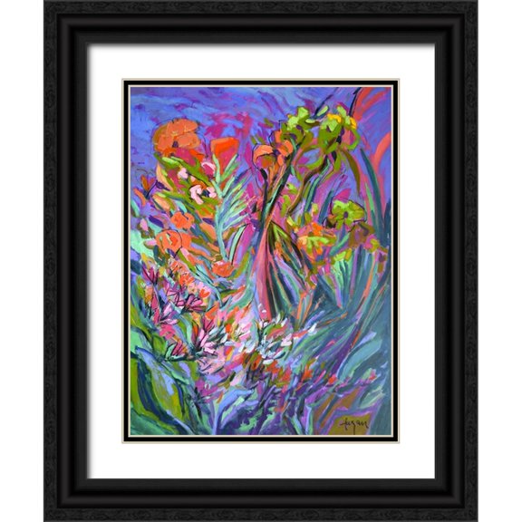 Fagan, Dorothy 12x14 Black Ornate Wood Framed with Double Matting Museum Art Print Titled - Unfettered Desires II