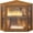 Brown, variant on Corner Bread box for Kitchen Countertop, Wavy Door Panel Storage Large White Bread box Container