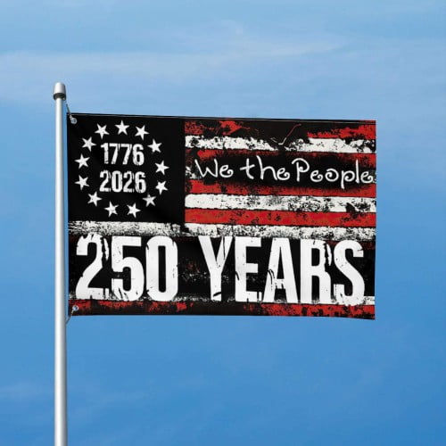 250 Year American Anniversary Flag 4x6 Ft Double-Sided Outside 250Anniversary US Flag  American Independence 1776–2026 Celebration Flag for Indoor Outdoor
