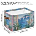 thumbnail image 4 of Yayeee Canvas Storage Basket with Handles for Shelves Fabric Bins Closet Organizer, Seaside Door, 4 of 8