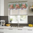 thumbnail image 4 of Christmas Curtain Valances for Windows, Kitchen Valance Window Treatments Panel 2 Pack, Winter Xmas Tree Gingerbread Dogs Red Truck Grey Rod Pocket Short Curtains for Bathroom Bedroom 42 x 12 Inch, 4 of 8
