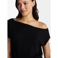 thumbnail image 4 of No Boundaries Asymmetrical Top with Banded Bottom, Women's XXS-XXL, 4 of 5