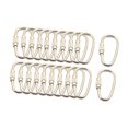 thumbnail image 2 of Juego de 20 anillos genéricos para llavero, mosquetón, piezas resistentes para colgar, ganchos metálicos con cierre de tornillo en forma de D., 2 of 9
