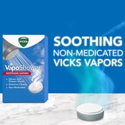 Vicks VapoShower Tablets, Menthol Scent Soothing Non-Medicated Shower Steamers, 3 Count