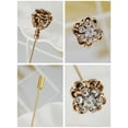 thumbnail image 3 of Hat Pin Retro Golden Hollow Out Design Long Stick Pin Vintage Style Brooch Fashion Accessories, 3 of 5