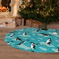 thumbnail image 6 of Rateoe Penguins On The Ice In The Sea Print Christmas Tree Skirt 48" for Xmas Holiday New Year Party Circle Tree Mat Ornaments Decoration, 6 of 7
