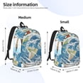 thumbnail image 3 of Naloa World Travel Canvas Backpack for Men Women Rucksack Casual Travel Daypack College Tote Satchel Bookbag for Teens-Small, 3 of 7