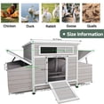 thumbnail image 2 of Aukfa Large Chicken Coop Wooden 6 Nesting Boxes Chicken Cage for Outdoor, Backyard, Gray, 2 of 9