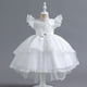 thumbnail image 1 of Flower Pearl Girls Princess Dress Organza Trailing Wedding Dama de honor Tutu Vestidos Niños Fiesta de cumpleaños elegante Vestido de noche5T (Etiqueta 120) Gao Jinjia LED, 1 of 2