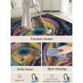thumbnail image 5 of Peacock Feathers Area Rug for Bedroom 2.7x5 Ft Blue Ombre Colorful Feather Super Soft fuzzy Throw Rug Non-Slip Fluffy Plush Indoor Floor Carpet for Living Room Nursery Home Decor, 5 of 8