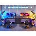 thumbnail image 3 of SEDETA L Shaped Gaming Desk, 47.2" Reversible Small Computer Desk with 5 Drawers and Storage Shelves, Corner Gaming Desk with LED Lights and Power Outlet, Black, 3 of 7