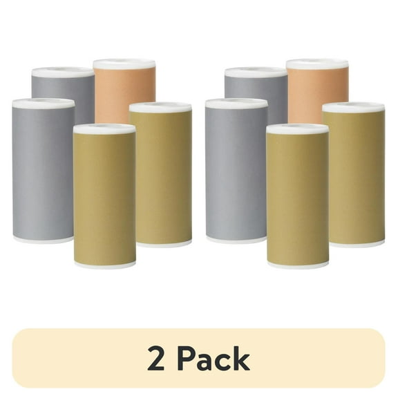 (2 pack) Core Innovations Metallic Adhesive Sticker Rolls, Thermal Printer Paper in Metallic & Holographic colors, (5) 2.18" Adhesive Rolls