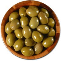 Deli Fresh Large Green Cracked Olives, 8oz Dr.Wt.