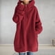 thumbnail image 1 of Sentuca - Abrigos ligeros de talla grande para mujer, chaquetas largas con cremallera, finas, para otoño e invierno, color rojo, talla XL, 1 of 7
