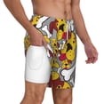 thumbnail image 4 of Qekee Cute Dog print Mens Swim Quick Dry Stretch Swim Shorts Lining Bathing Suits Swimwear Beach Shorts with Pockets, 4 of 9