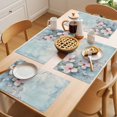 thumbnail image 5 of Vintage Pink Flower Placemats Set of 6, Pastoral Floral Plant Walls Mottled Non-Slip Place Mats Washable Table Mats for Kitchen Dining Table Decorations Indoor/Outdoor, 5 of 9