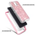 thumbnail image 5 of For BLU Wiko Ride Case, AT&T Radiant Core/Cricket Icon with Built-in Screen Protector, Nagebee Full-Body Protective Rugged Bumper Cover, Shockproof Durable Case (Pink Glitter), 5 of 5