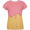 Pink Melting Ice Cream Cone All Over Womens T-Shirt - Medium