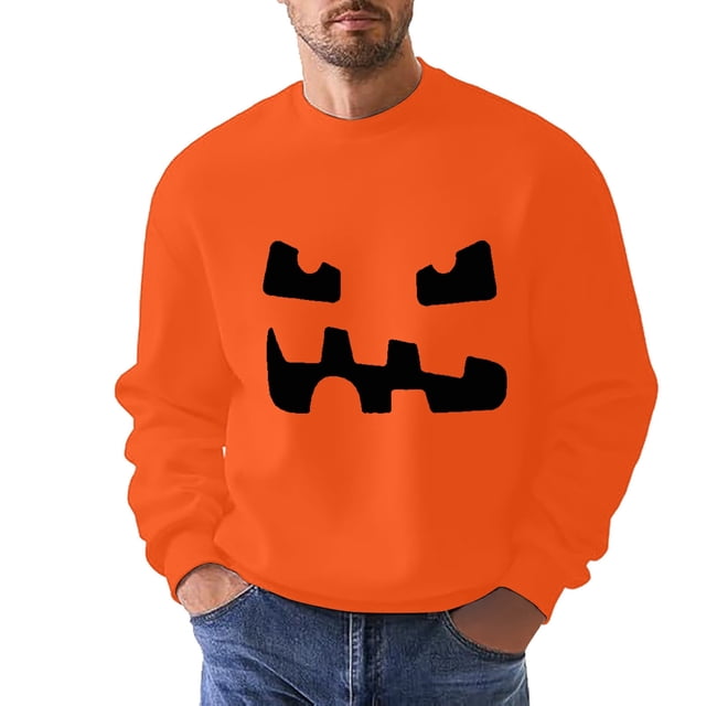 TJAZFJPA Sweatshirts pour Hommes Col Rond Drôle Mode Décontractée Impression 3D Manches Longues Pull à Capuche Surdimensionné Sweatshirts Jaune Col Rond