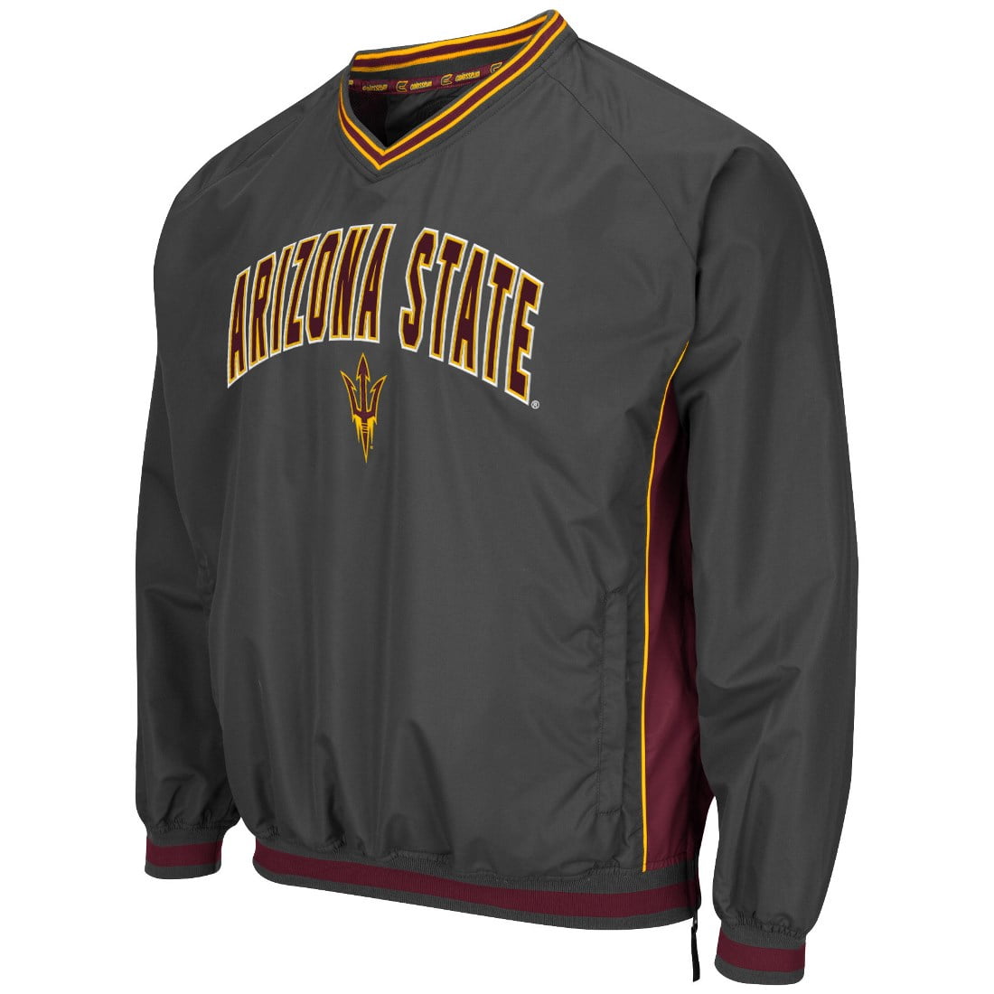 Arizona State Sun Devils NCAA "Fair Catch" Pullover Men's Jacket Charcoal by Colosseum