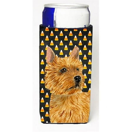 

Norwich Terrier Candy Corn Halloween Portrait Michelob Ultra s for slim cans
