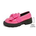 thumbnail image 5 of Cute Bowknot Loafers for Women Fashion Leather Slip on Thick Lug Sole Penny Loafers Comfy Casual Dressy Shoes Hot Pink Size 8.5, 5 of 7