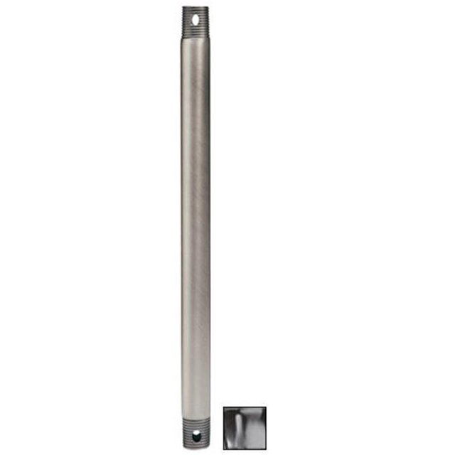 Kichler Decorative Fans 360000MCH Accessory 12 in. Fan Down Rod in Midnight Chrome
