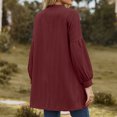 thumbnail image 4 of MKLEKYY Chandail Col Rond Femme Cardigan Décontracté Surdimensionné à Manches Longues Couleur Unie pour Automne et Hiver, 4 of 4
