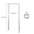 thumbnail image 2 of Uxcell Square U-Bolts, 6 Sets 50mm Inner Width 150mm Length M6 with Nuts and Plates, 2 of 5