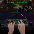 thumbnail image 3 of Teclado pequeño con cable para juegos de escritorio, portátil y k401 de 61 teclas, teclado luminoso RGB, 3 of 6