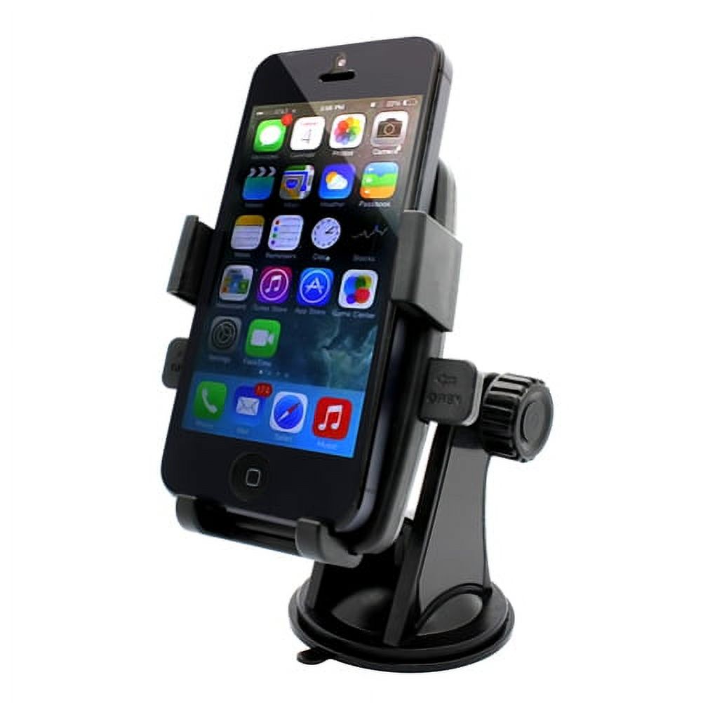Type-C 3.1A Charger w Holder Windshield Car Mount P2W for Acer Liquid Jade Primo - Alcatel PulseMix, 7, Idol 5S 5 4S - ASUS Zenfone V Live, ROG Phone, AR 6 5z 4 Pro - Blackberry Motion, Key2 - image 2 of 13