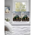 thumbnail image 4 of Half Window Curtain 36 Inches Long, Farm Tractor Window Treatment Curtain Drapes, Green Truck Country Rustic Field Harvester Small Tier Curtains for Bathroom Over Sink, 27.5"x36", 2 Panels, 4 of 7