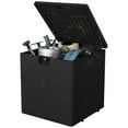 thumbnail image 2 of Brown Resin Deck Box with Lock & Waterproof Lid | Square Outdoor Storage for Cushions, Tools & Deliveries, 2 of 12