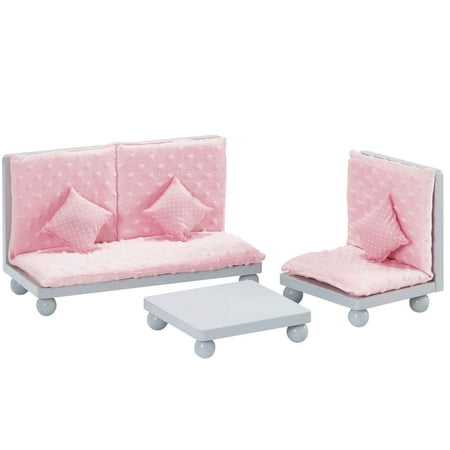 Olivia's Little World - Polka Dots Princess 18" Doll Lounge Set - Grey