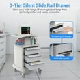 thumbnail image 3 of Joreek Mobile Ultrasound Cart with Wheels Medical Cart with 3 Drawers Ultrasound Imaging Scanner Vehicle Rolling Utility for Hospital Office Salon, 3 of 8