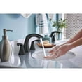 thumbnail image 4 of Moen Lindor Matte Black Bathroom Faucet 8-16 in., 4 of 7