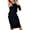 Black, variant on PRETTYGARDEN Women's Fall Bodycon Party Dress Casual Long Sleeve Tie Waist Fitted Sheath Pencil Dresses with Pockets