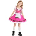 thumbnail image 5 of FYMNSI Girls Oktoberfest Dress German Bavarian Dirndl Dresses 3 Piece Beer Festival Outfit Set Pink 3-4 Years, 5 of 7