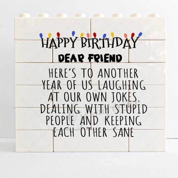 Birthday Novelty Decorative Sign/Plaque - Funny Words For Birthday Sign - Happy Birthday Gifts for Women - Funny Gift for Best Friend Coworker Classmate Bestie Present