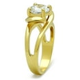 thumbnail image 3 of IP Gold(Ion Plating) Stainless Steel Ring with AAA Grade CZ in Clear for Women Style TK066G, 3 of 3