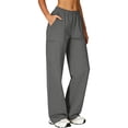 thumbnail image 2 of Hearthz Quick Dry Women's Scrub Pants Elastic Waist Straight Leg Soft Stretch Cargo Pants Women with Pockets, 2 of 6