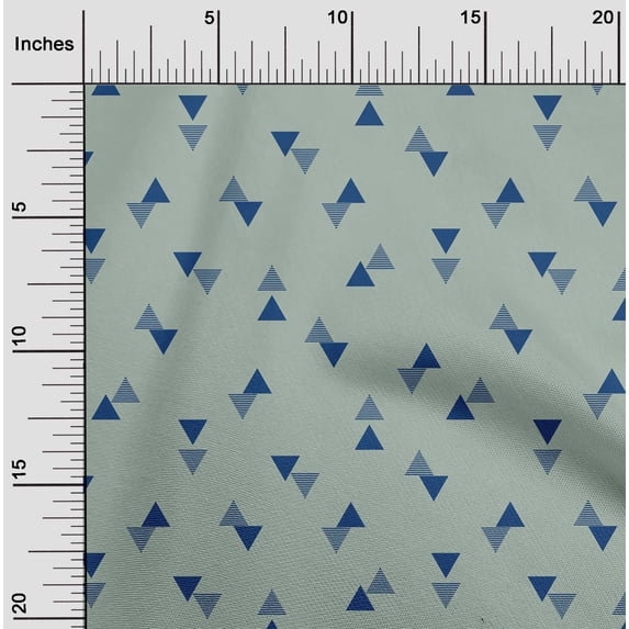oneOone Cotton Poplin Fabric Triangle Geometric Decor Fabric Printed BTY 42 Inch Wide