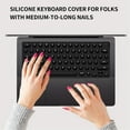 thumbnail image 3 of Keyboard Cover for Long Nails, Silicone Raised Keyboard Cover Protector for Nail Art, Comfortable Typing for Long Nails with Tower Shaped Design, Compatible with for OS X Laptop, 3 of 7