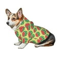 thumbnail image 7 of Fotbe Summer Watermelon Print Small Dog Sweater Hoodies Pet Grey Hooded Soft Fleece Sweatshirts with Pocket Fall Winter Puppy Cat Sweaters Warm Clothes-Medium, 7 of 7