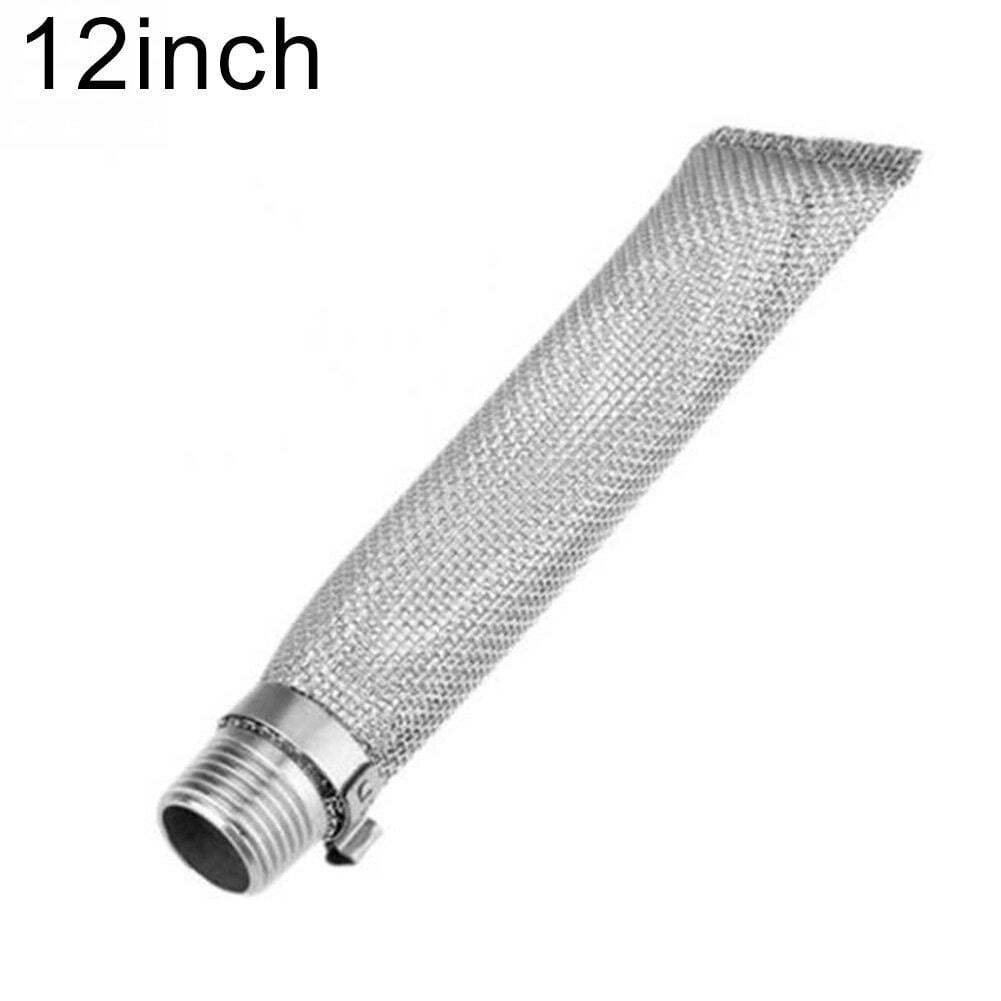 Bkuxy 12" Stainless Steel Beer Filter Tube Screen Home Bar Brewing Mesh Strainer