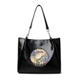 thumbnail image 4 of Bolso Mano Elefante Artístico Vintage Retro Mujer Gran Capacidad Pup Cuero Viajes Compras Mochil, 4 of 9